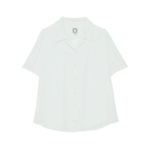 Ines De La Fressange Paris Kortärmad ecru blus med puffärmar White, Da...