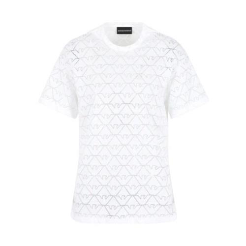 Emporio Armani Casual Bomull T-shirt White, Dam