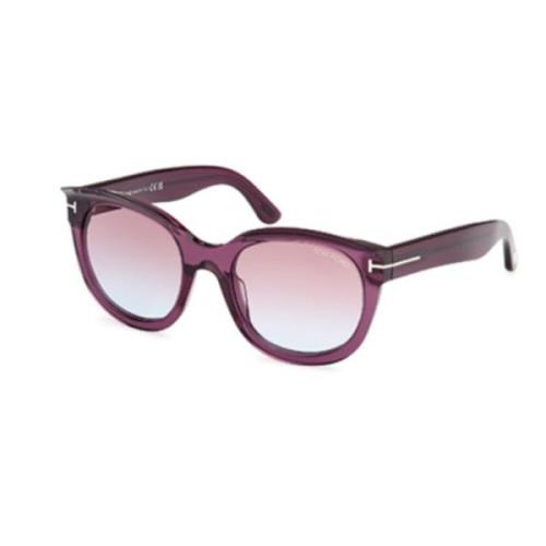 Tom Ford Stilren Solglasögon med Unik Design Purple, Unisex