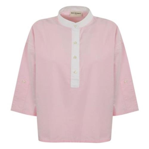 Roy Roger's Bomullsskjorta med 3/4-ärmar Pink, Dam