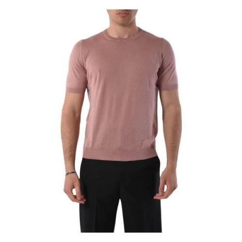 Tagliatore Sidens T-shirt med rund hals Pink, Herr