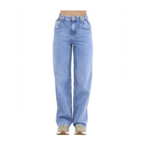 Gaëlle Paris Denim Wide Leg Jeans för Kvinnor Blue, Dam