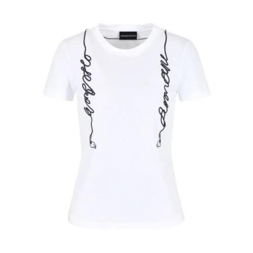 Emporio Armani Casual Bomull T-shirt White, Dam
