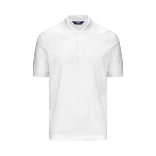 K-Way Vit Polo Skjorta med Logotyp White, Herr