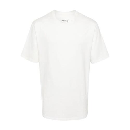 Jil Sander Säsongsgrafisk tryck T-shirt White, Herr
