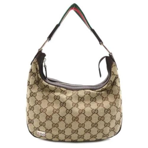 Gucci Vintage Pre-owned Canvas handvskor Brown, Dam