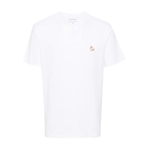 Maison Kitsuné Fox Patch T-shirt White, Herr