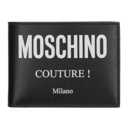 Moschino Mönstrad Logoplånbok Black, Herr