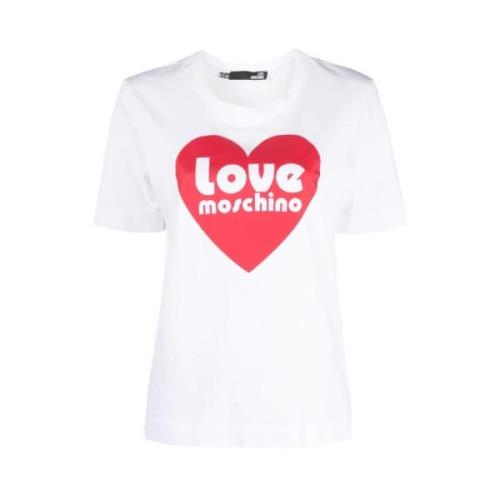 Love Moschino Stilren T-shirt White, Dam
