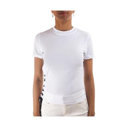 Versace Jeans Couture Vit Kortärmad Rund Hals T-shirt White, Dam