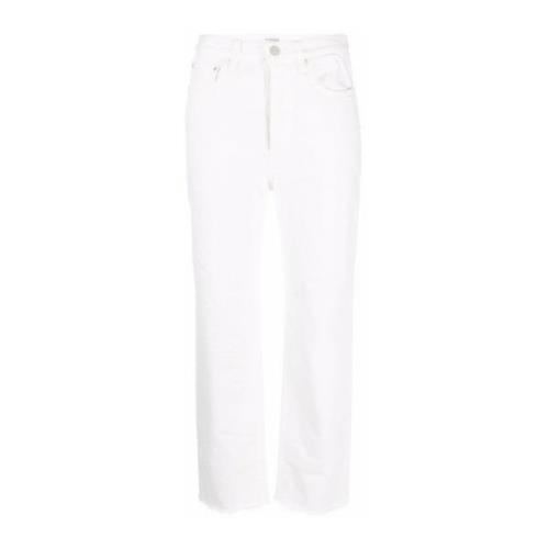 TotêMe Klassiska Straight Denim Jeans White, Dam