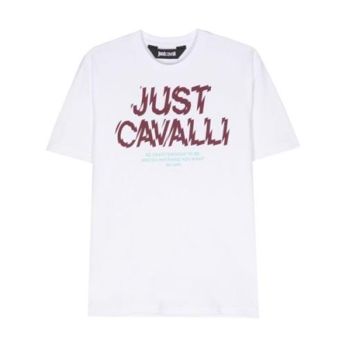 Just Cavalli Vita T-shirts Polos för män White, Herr