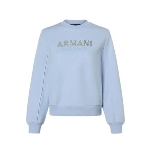 Armani Exchange Grundläggande Sweatshirt Blue, Dam