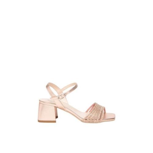 Nerogiardini Stilren Sandal med Microstrass Pink, Dam