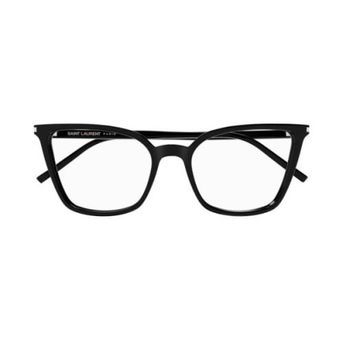 Saint Laurent Cat-Eye Solglasögon med Ikoniska Detaljer Black, Dam