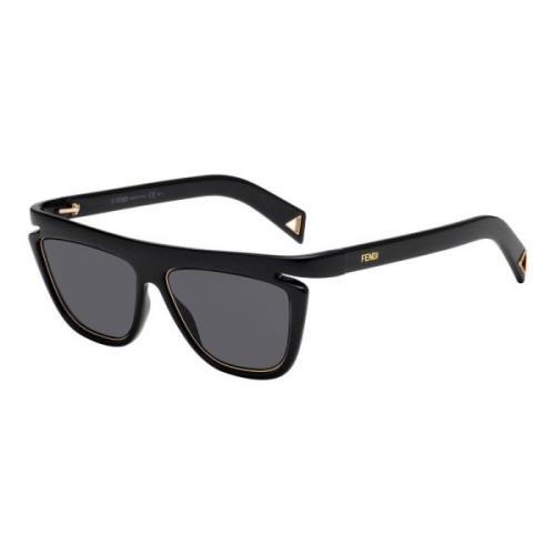Fendi Fluo Sunglasses Black/Dark Grey Black, Dam