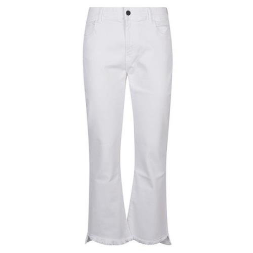 Liviana Conti Flared Jeans White, Dam