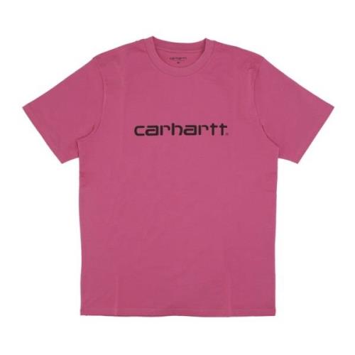 Carhartt Wip Magenta/Svart Streetwear Tee Pink, Herr