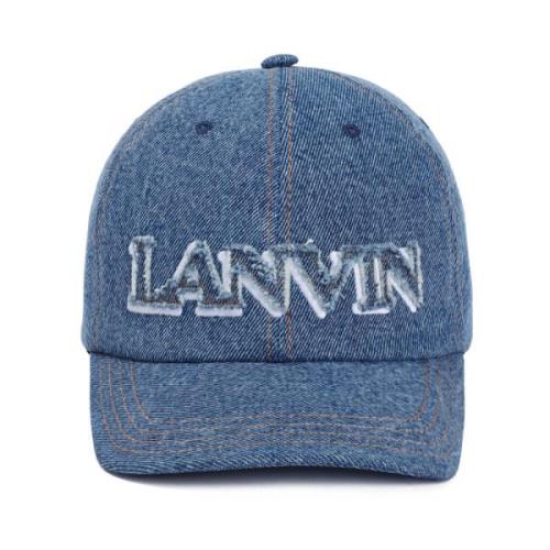 Lanvin Denim Baseball Cap för kvinnor Blue, Dam
