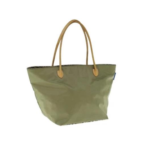 Burberry Vintage Pre-owned Nylon axelremsvskor Green, Dam