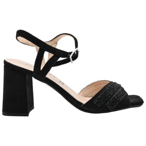 Cinzia Soft Svarta högklackade sandaler Elegant stil Black, Dam