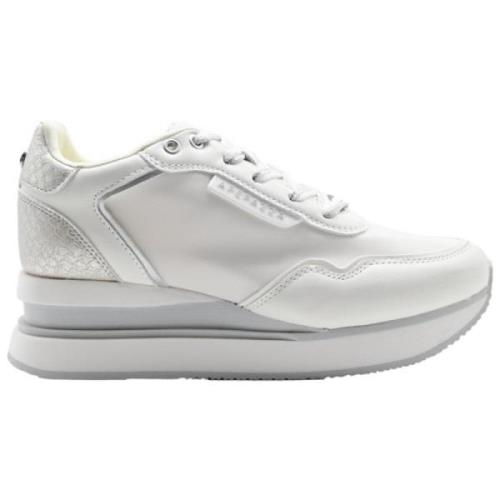 Apepazza Vita Silver Mid-High Sneakers White, Dam