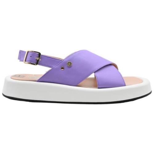 Manila Grace Hög sula lavendel sandal Purple, Dam