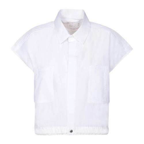 Sacai Vita T-shirts & Polos för kvinnor White, Dam
