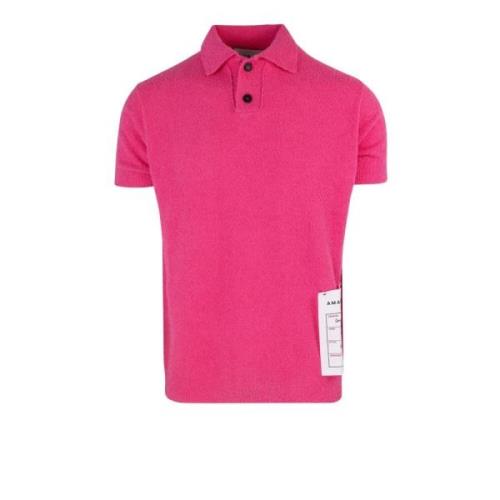 Amaránto Fuchsia Polo T-shirts och Polos Pink, Herr