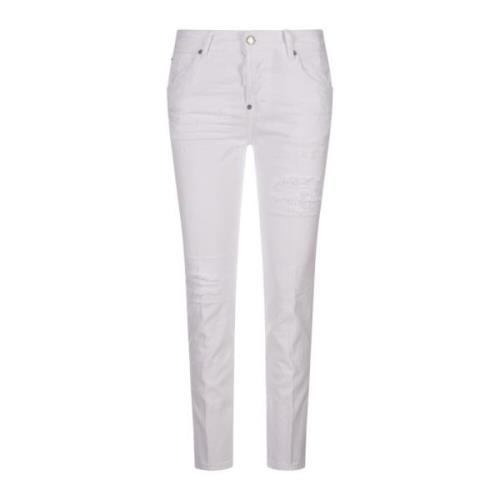 Dsquared2 Vita Ripped Cool Girl Jeans White, Dam