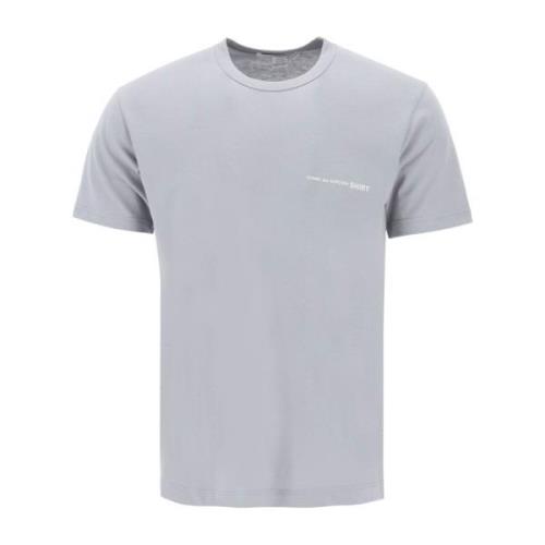 Comme des Garçons Logo Print T-Shirt Casual Stil Gray, Herr