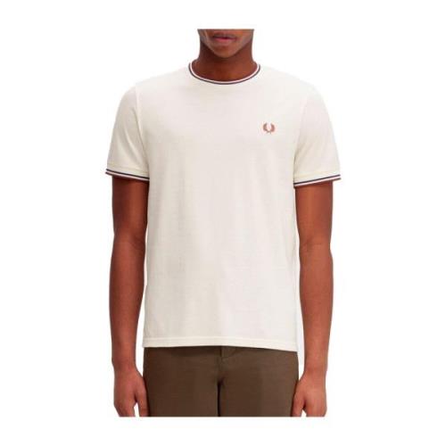 Fred Perry Kortärmad Twin Tipped T-shirt White, Herr