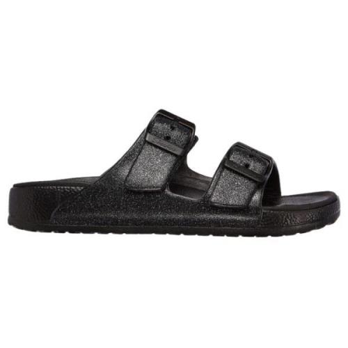 Skechers Komfort Sandal Tofflor Black, Dam