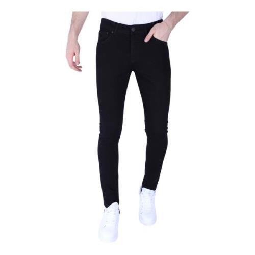 Local Fanatic Snygga Herrjeans Slim-Fit med Stretch -1091 Black, Herr