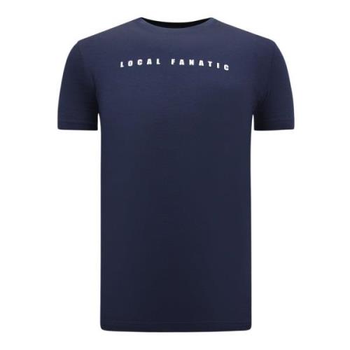 Local Fanatic Tecknad T-shirt för män Blue, Herr