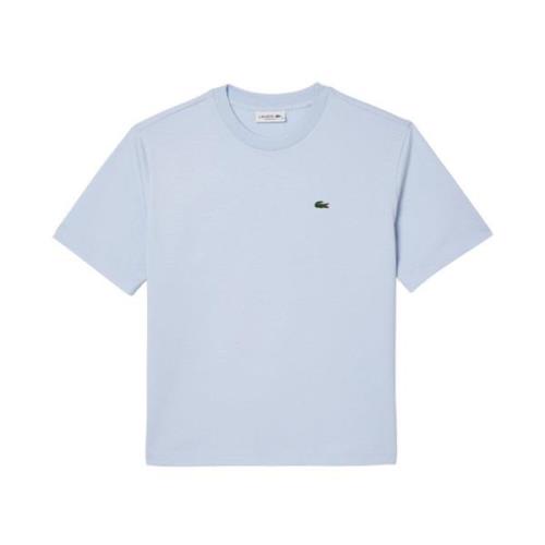 Lacoste Lyxig Ekologisk Bomull T-shirt Blue, Dam