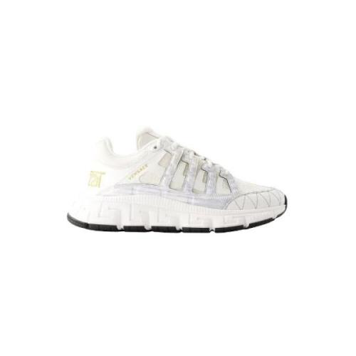 Versace Laeder sneakers White, Dam
