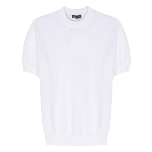 Colombo Italiensk Bomull T-shirt White, Herr