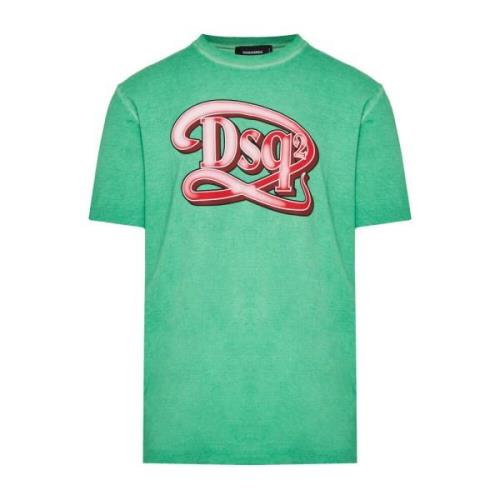 Dsquared2 Bomull T-shirt Made in Italy Green, Herr