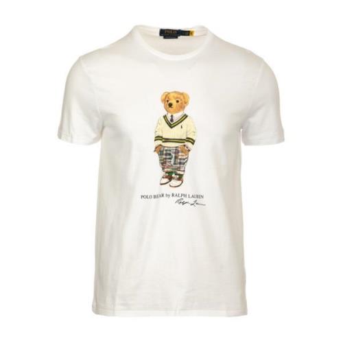 Ralph Lauren Klassisk Bomullst-shirt för Män White, Herr