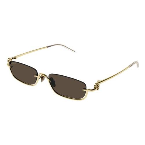 Gucci Stiliga solglasögon Svart Gg1278S Brown, Unisex