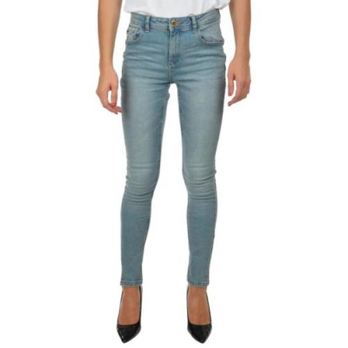 YES ZEE Skinny Five-Pocket Ljus Tvätt Jeans Blue, Dam