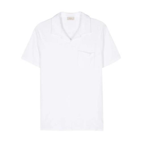 Altea Klassisk `Alicudi` Polo Shirt White, Herr