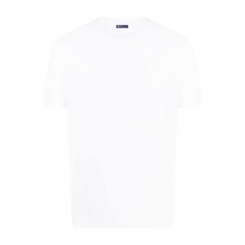 Finamore Vit Crew-neck T-shirt och Polo White, Herr