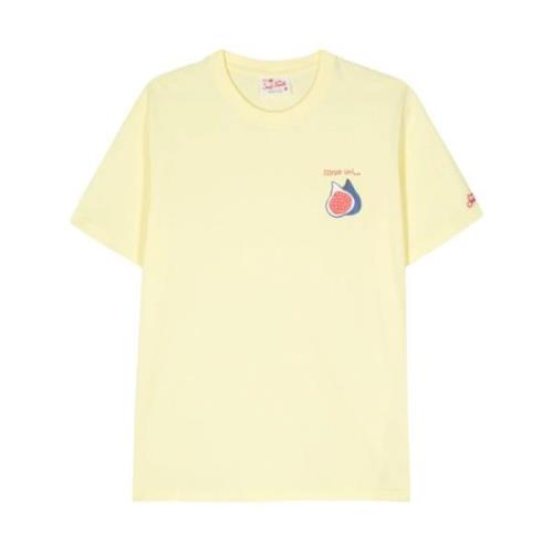 MC2 Saint Barth Randig T-shirt för Män Yellow, Herr