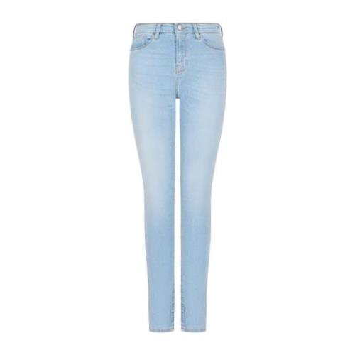 Emporio Armani Skinny Jeans, Klassisk Passform Blue, Dam