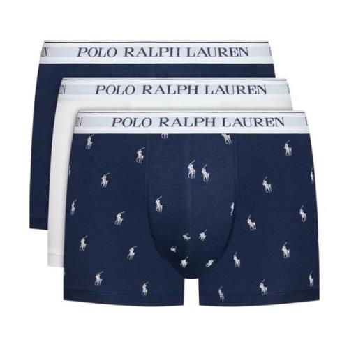 Ralph Lauren 3 Stretch Boxers Set - Blått Logo Multicolor, Herr