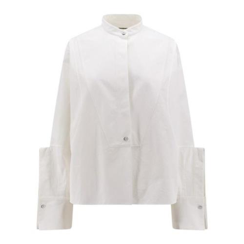 Jil Sander Bomullsskjorta med dubbel knappmanschett White, Dam