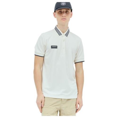 Adidas Originals Klassisk Logo Patch Polo Shirt White, Herr