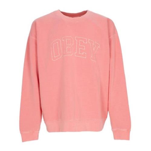 Obey Tung Fleece Sweatshirt Pink, Herr